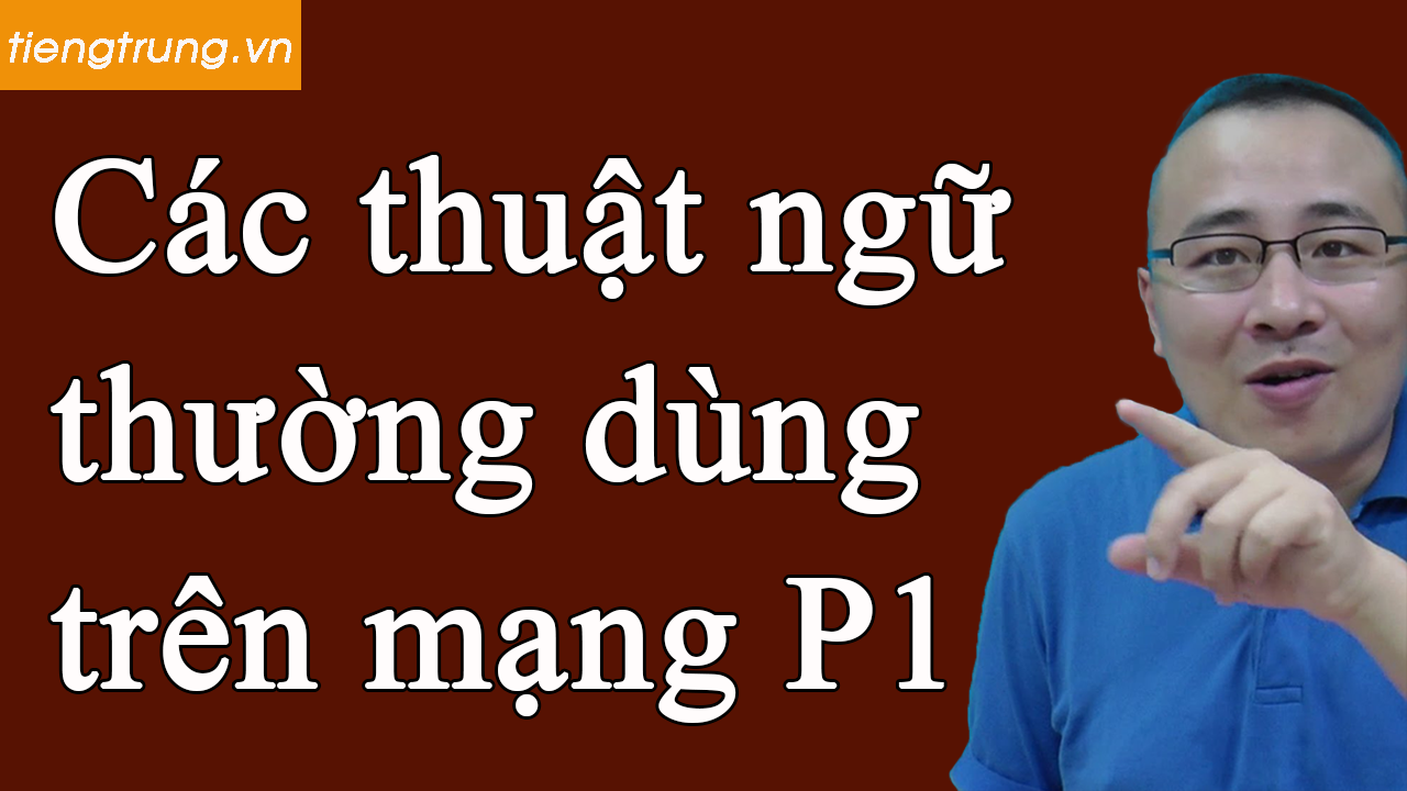 Các thuật ngữ thường dùng trên mạng bằng tiếng Trung P1