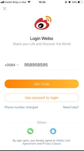 hướng dẫn weibo cách tải weibo đăng ký đăng nhập weibo thế nào