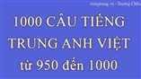 1000 CÂU ĐÀM THOẠI TIẾNG TRUNG - ANH - VIỆT – (950 đến 1000 ) 