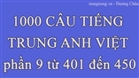 1000 CÂU TIẾNG TRUNG THÔNG DỤNG ANH HOA VIỆT – ( phần 9 từ 401 đến 450 ) 